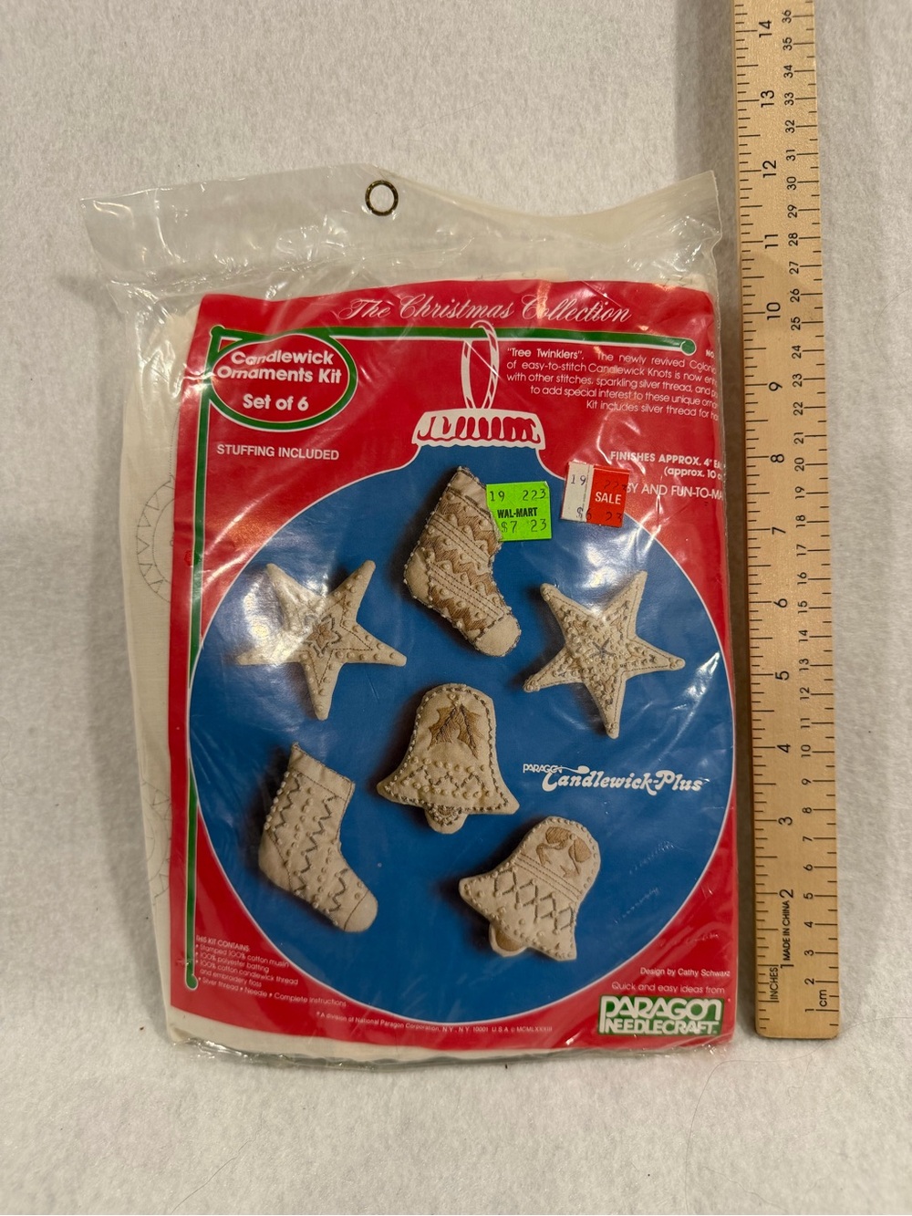 Candlewick Plus Beige Christmas Ornaments Kit - Set of 6